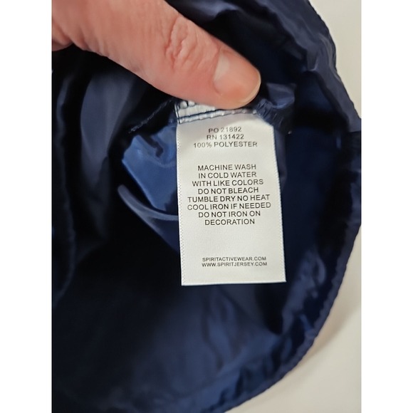 Spirit Jersey Blue Lightweight Pullover Windbreaker Hoodie Men's Large NWOT - Picture 5 of 10